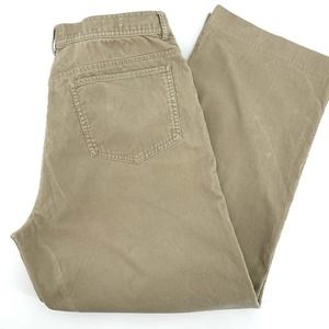 Calvin Klein Mens 36x30 Tan Corduroy Trouser Flat Front Straight Leg
